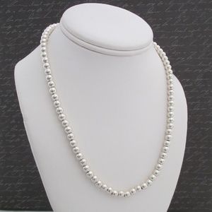 Sterling Silver 5mm Ball Bead Beaded Necklace
